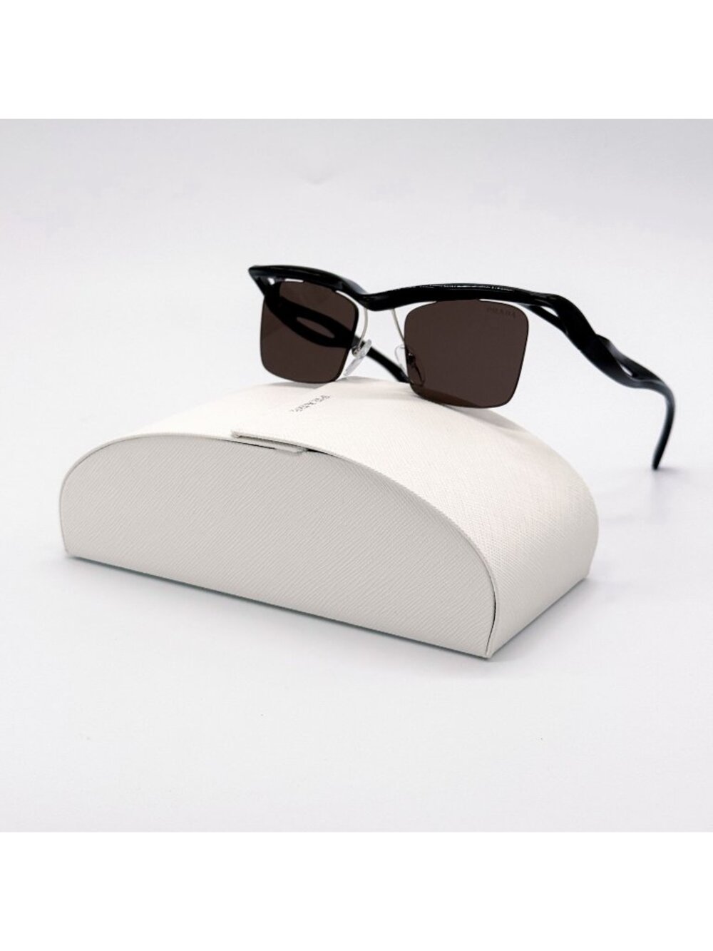 NEW PRADA SUNGLASSES PRA15S 1AB8C1 SQUARE BROWN UNISEX EYEWEAR PR A15S, SPR A15S